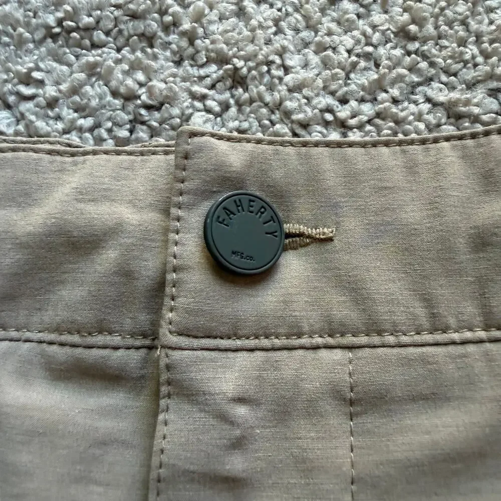 Faherty Men’s All Day 9” Shorts Khaki Sz 40 EUC